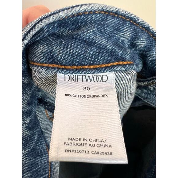 Driftwood Charlee Patch Pocket High Waist Flare Leg Jeans Blue Women's W30 x L32 - Picture 11 of 11